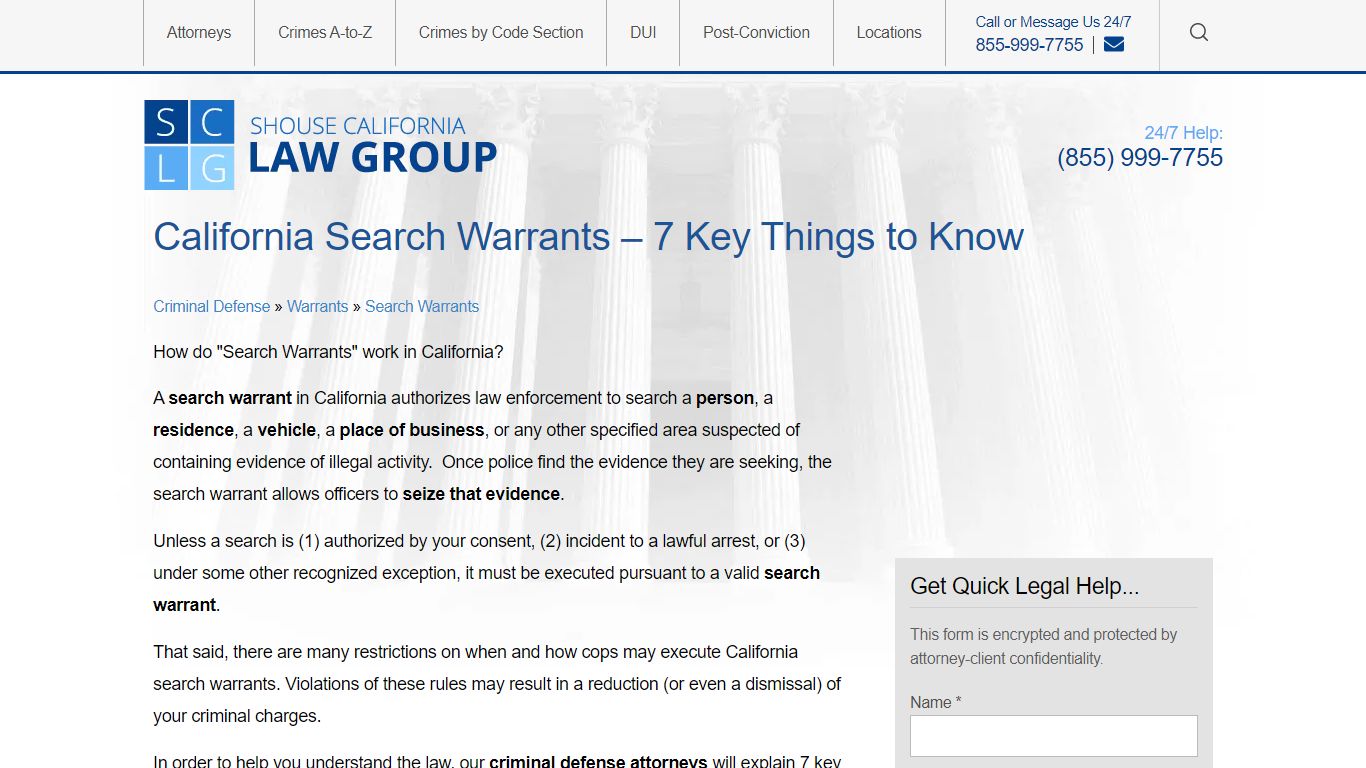 "Search Warrants" in California - 7 Key Things to Know - Shouse Law Group